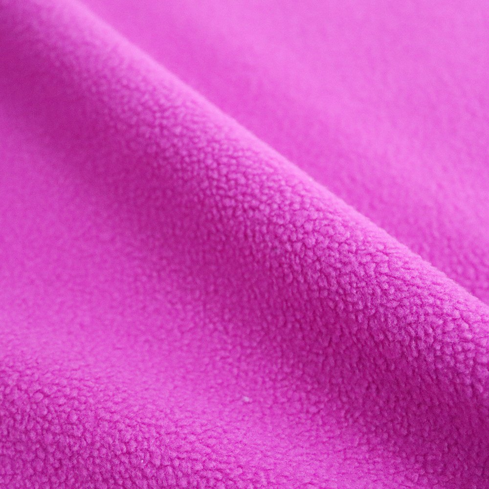 Close-up of polar fleece fabric surface for wholesale quality review